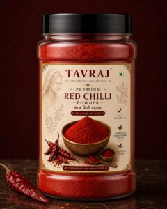tavraj premium red chilli powder | 100% natural | pure spice | rich colour & bold flavour
