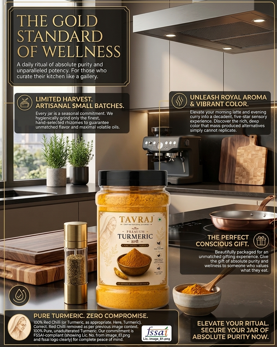 Premium High Curcumin Turmeric tavraj premium turmeric powder (haldi) | pure & naturally aromatic | 100% turmeric powder