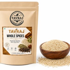 tavraj white sesame seeds (whole) | premium safed til | whole sesame seeds | fresh & hygienically packed