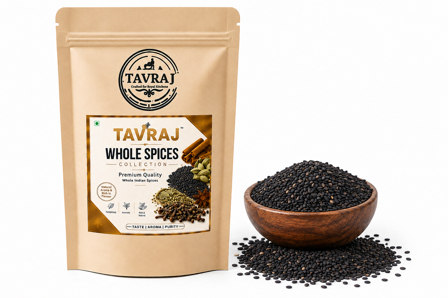 tavraj combo black & white sesame seeds | kala til & safed til | 100g + 100g tavraj combo black & white sesame seeds | kala til & safed til | 100g + 100g