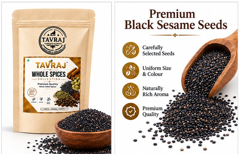 tavraj combo black & white sesame seeds | kala til & safed til | 100g + 100g tavraj combo black & white sesame seeds | kala til & safed til | 100g + 100g