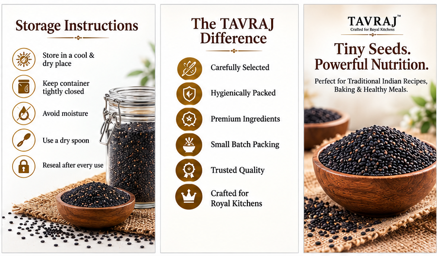 tavraj combo black & white sesame seeds | kala til & safed til | 100g + 100g tavraj combo black & white sesame seeds | kala til & safed til | 100g + 100g