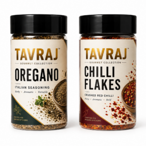 tavraj chilli flakes & oregano seasoning combo | pizza, pasta, garlic bread & snacks | 70g + 80g