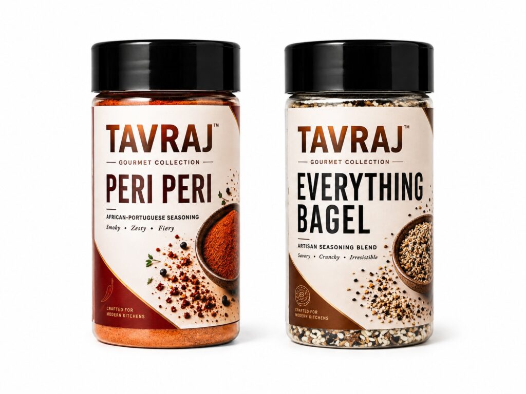 Seasonings & Toppers tavraj combo pack for peri peri & everything bagel seasoning | 80g + 100g