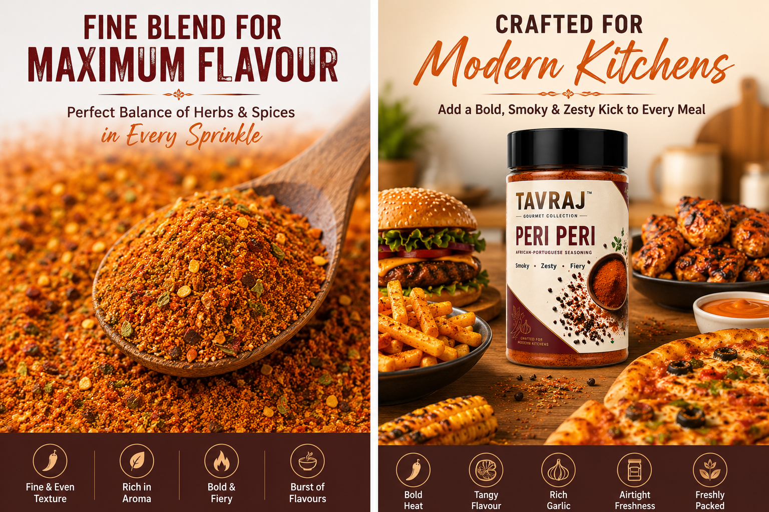 tavraj combo pack for peri peri & everything bagel seasoning | 80g + 100g tavraj combo pack for peri peri & everything bagel seasoning | 80g + 100g