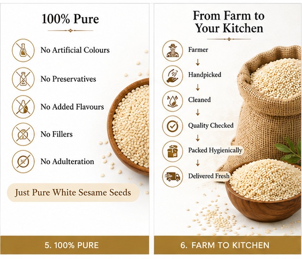 tavraj combo black & white sesame seeds | kala til & safed til | 100g + 100g tavraj combo black & white sesame seeds | kala til & safed til | 100g + 100g